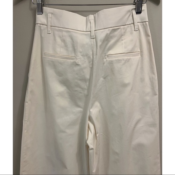 NWT Zara Cream Pleated Wide Leg Pants Size Small - Picture 6 of 11
